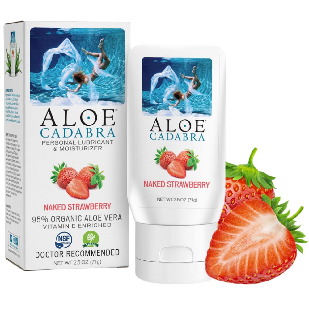 Aloe Cadabra Personal Lubricant &amp; Moisturizer, Strawberry, 2.5oz, 1 Pack