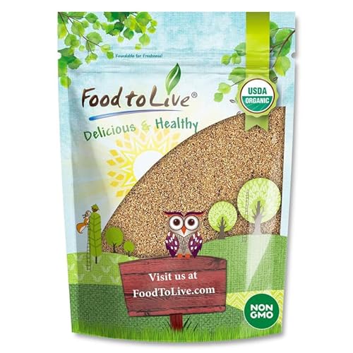 Food to Live Organic Ground White Chia Seeds, 8 Ounces – Raw Natural Milled Seeds. Non-GMO, Kosher, Vegan, Bulk