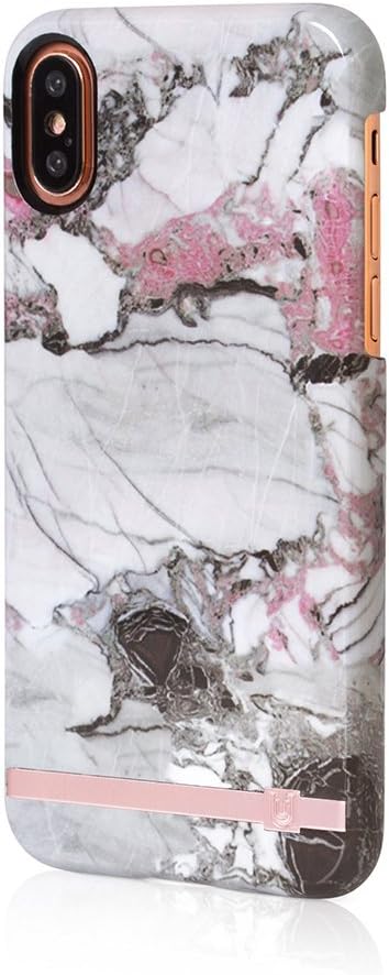 iPhone X Case, Uunique,Grey/Pink Marble Stone Pattern, Protective Slim Case, Shock Scratch Resist Protection Shell for Apple iPhone X