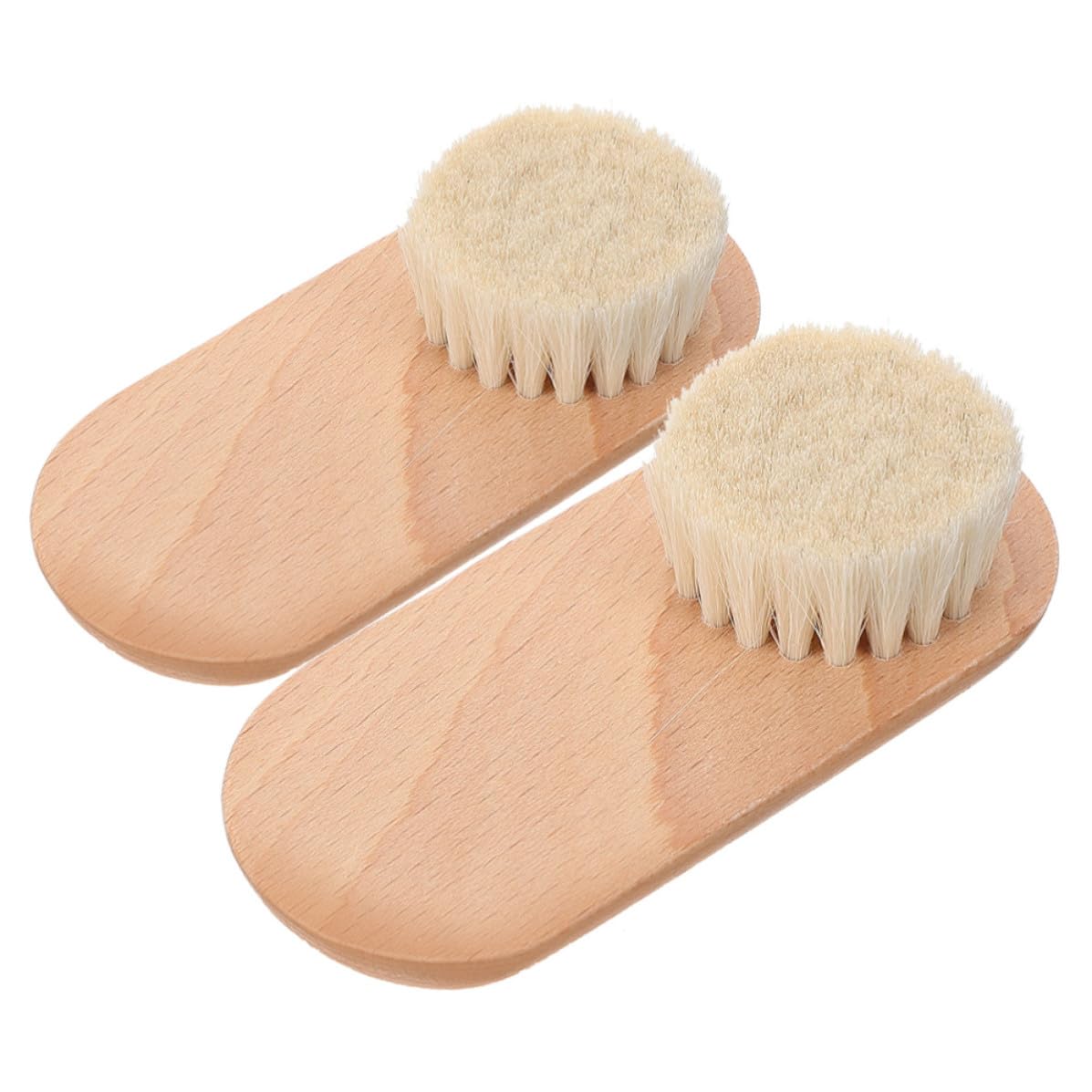 SHOWERORO 2pcs Nail Cleaning Brushes for Women Manicure Fingernail Brush with Comfortable Beech Wood Handle and Soft Wool Bristles Efficient Cleaning Tool for Nails