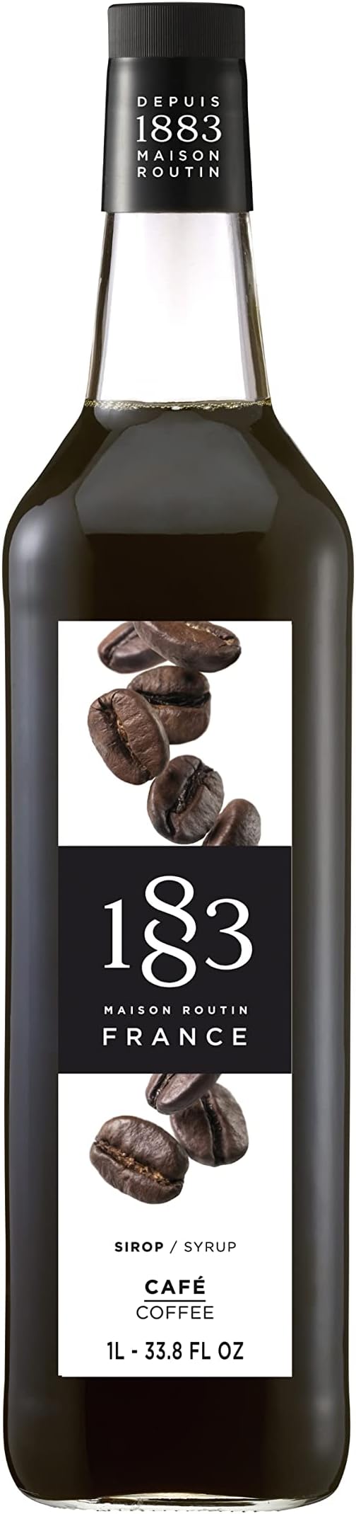 Premium Coffee Syrup for Cocktails, Mocktails, Milkshakes, Desserts Glass 1L