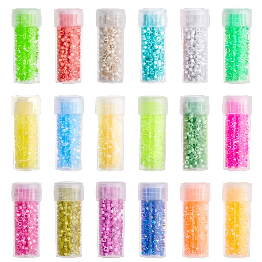 Perles en verre trou 1,4mm DICOSMETIC pour enfilage facile