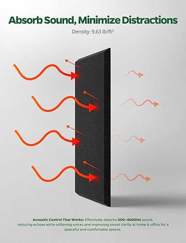 Miniatura 3 de Tablón de anuncios grande de 48 x 36 pulgadas, paquete de 12 tableros de corcho para paredes, azulejos de pared de fieltro autoadhesivos con