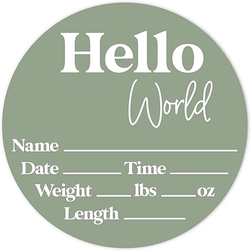 Miniatura 66 de Letrero de estadísticas de nacimiento para recién nacido, anuncio de nombre de bebé, accesorio de fotografía de Hello World Elephant Hospital