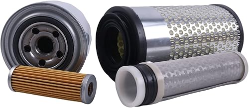 Miniatura 5 de Solarhome Kit de filtro de servicio compatible con excavadora Kubota K008 y K008-3 con motor D722 (SN 20063)