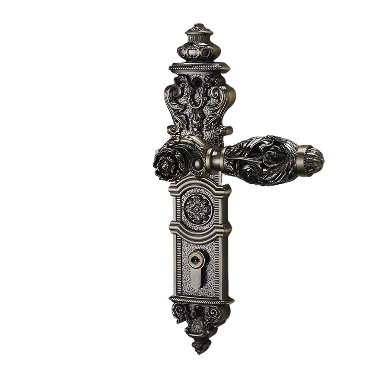 Sjloynwq A-Retro Cyan Door Lock Zinc Alloy Indoor Silent Security Handle Solid Wood Door(A-Retro Cyan)