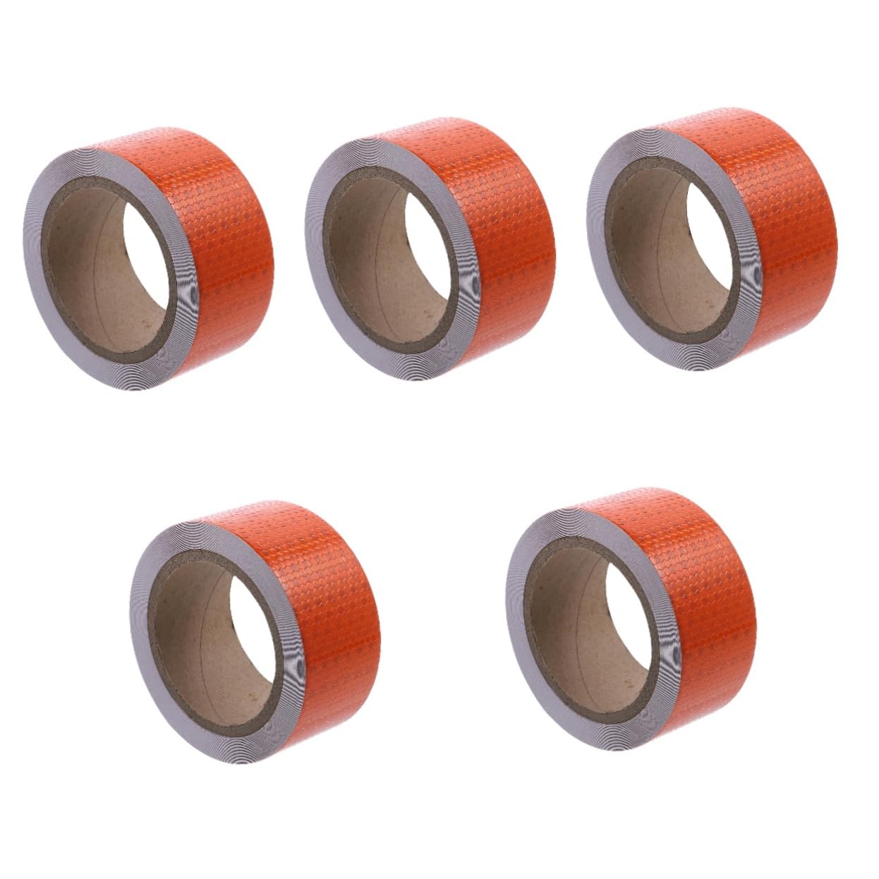 Artibetter 5 Rollos Cinta adhesiva reflectante cinta reflectante de remolque advertencia color cinta de seguridad reflectante cinta reflectante para exteriores de polivinilo Naranja