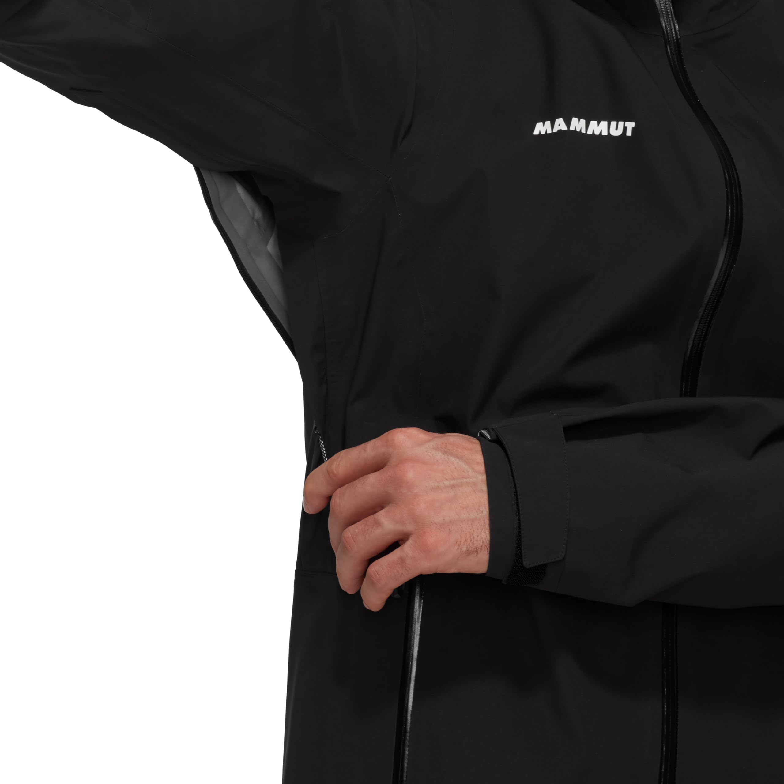 Mammut Linard Guide HS Hooded Jacket Men Herren Hardshell Wanderjacke Black/deep Teal blau