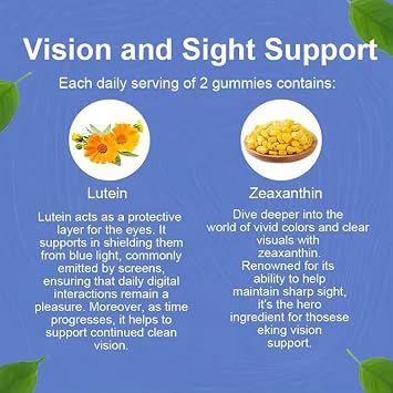 Lutein Eye Gummies, Eye Care Supplements for Adults, 60 Ct