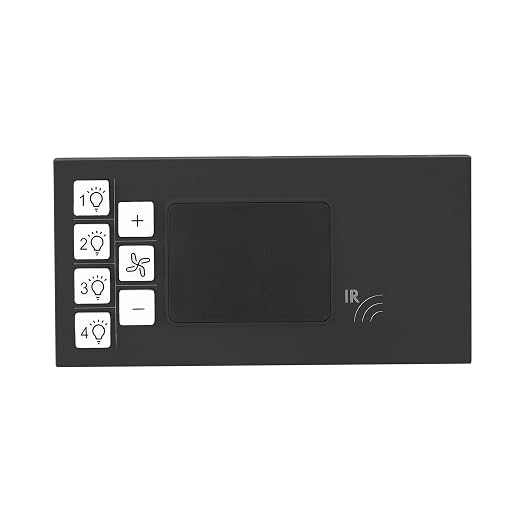 Legrand Allzy Remote Control Unit | 4 Module, RC Control, PMMA Mechanism, Polycarbonate, IP20 Rated, Control Fan and Light | Suitable For Office, Hotel, Residence | 681254 (Pack of 1, Matt Black)
