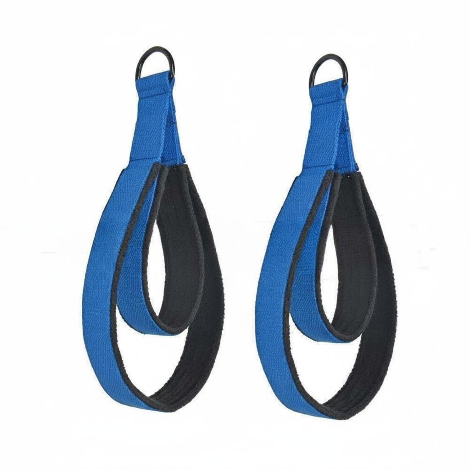 2 Pieces Pilates Double Loop Strap Strapping Pilates Double Loop Straps Soft Fleece Lining Reformer Foot Straps for Studio, Gym Blue-image-41