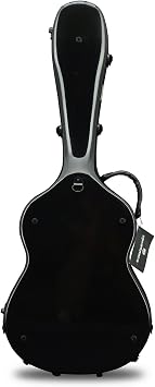 Crossrock CRF1000CBK Fiberglass Classical Guitar Case Hardshell- Backpack Style for 4/4 Full Size in Black