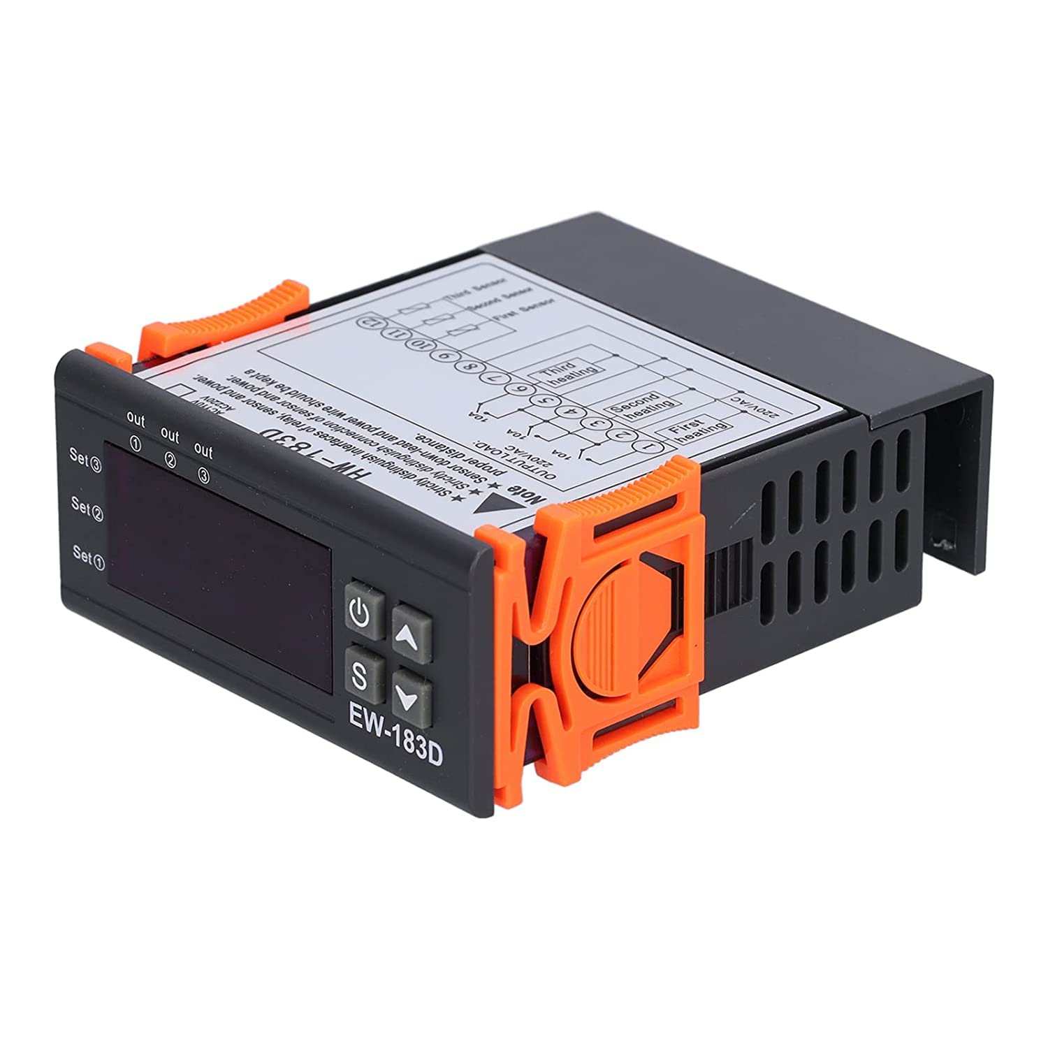 Set of 2 Temperature Controller, Delay Protection Wide Measuring Range