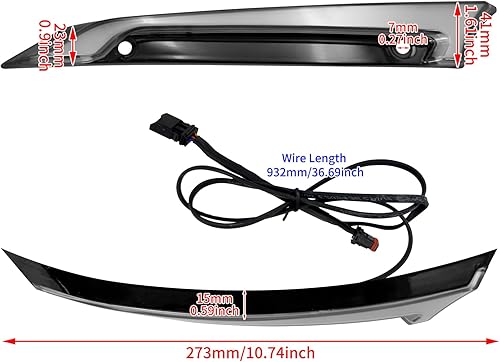 Miniatura 6 de HDBUBALUS Luces LED para parabrisas de motocicleta, luces de giro para luces decorativas para Harley Road Glide FLTRX 2015 en adelante, color negro