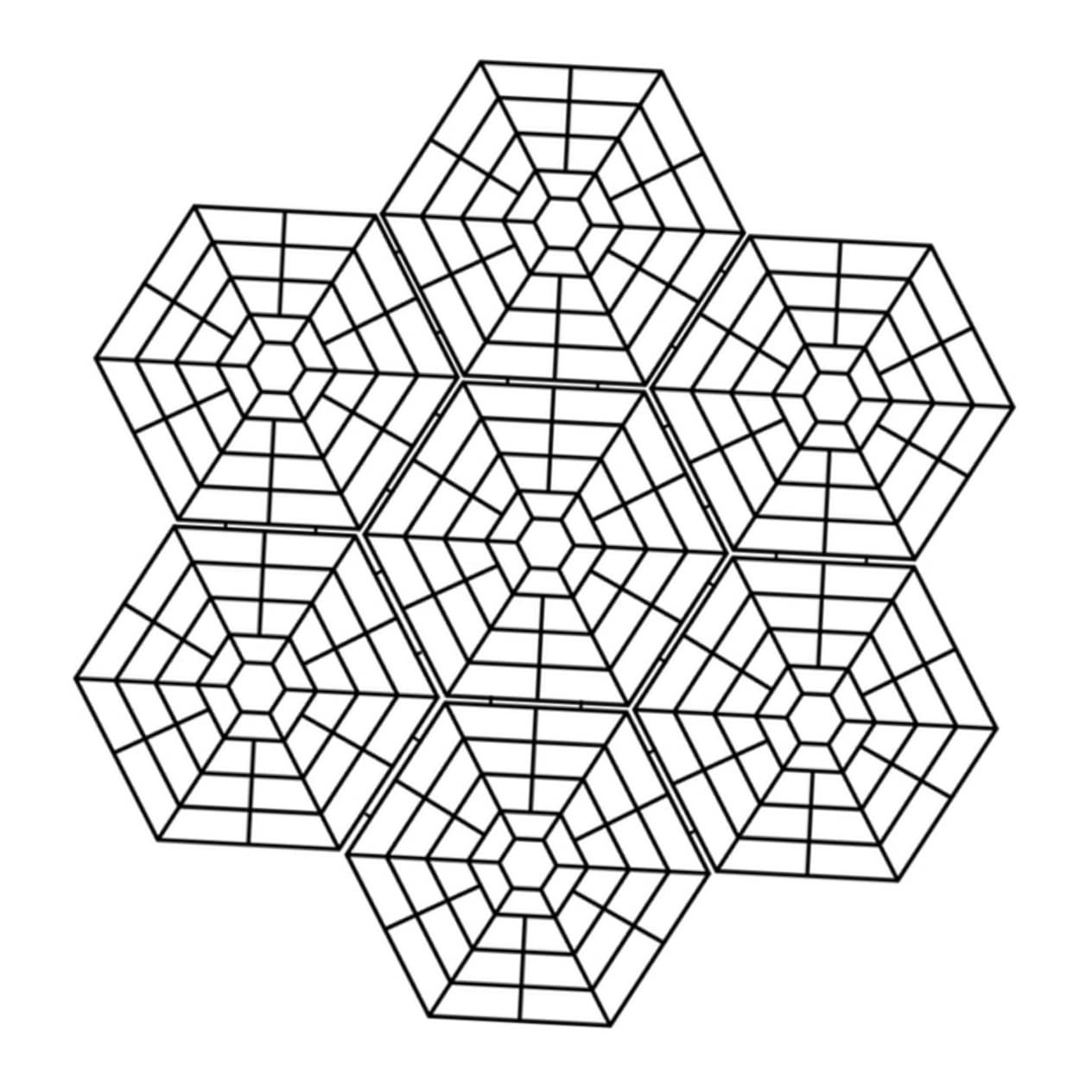 Filet d'étang en plastique PP noir ultra résistant HANABASS | Modules géométriques à 6 angles