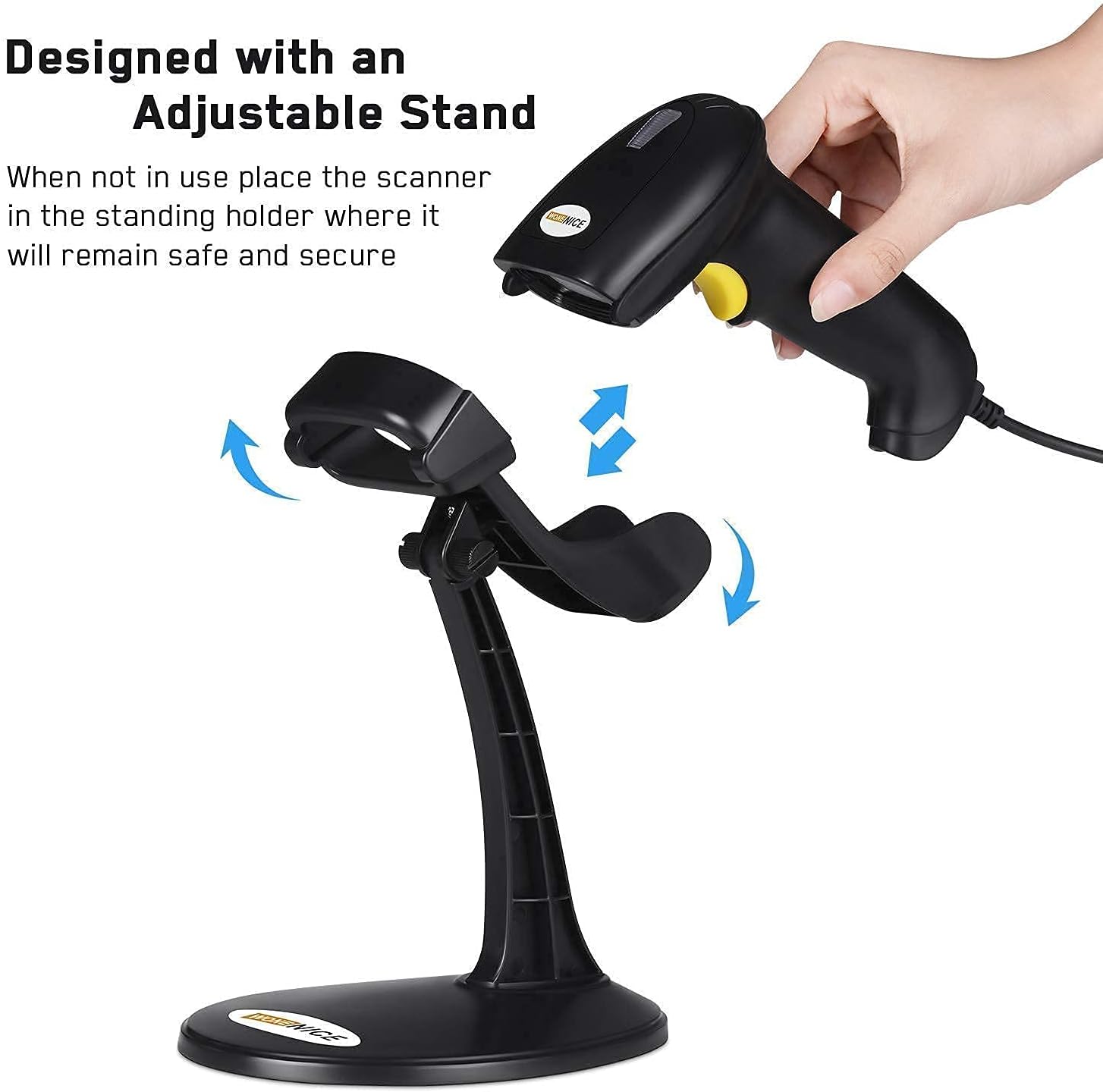 Diagram showing the adjustable features of the WoneNice WN2806G scanner stand