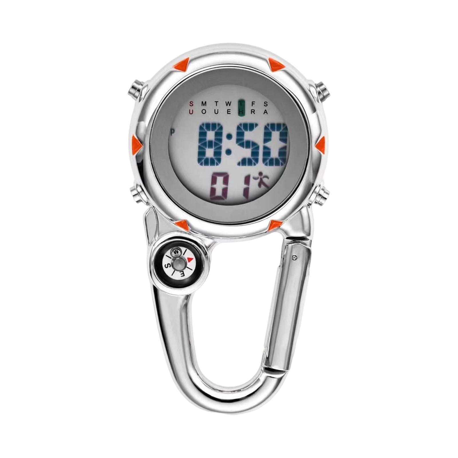 UJEAVETTE® Digital Carabiner Watch Clip Uni Pocket Watch Luminous for Outdoor Sports Orange (B0C4YR4S4H) Amazon Price History, Amazon Price Tracker