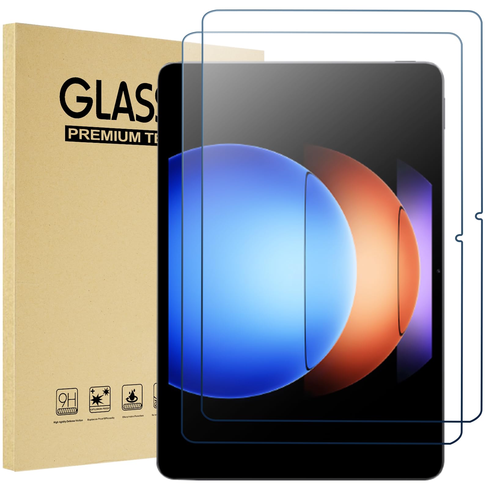ProCase 2 Stück Schutzfolie für Xiaomi Pad 6S Pro 12,4 Zoll, 9H Gehärtetes Glas Displayschutz Screen Protector für 12.4" Xiaomi Pro