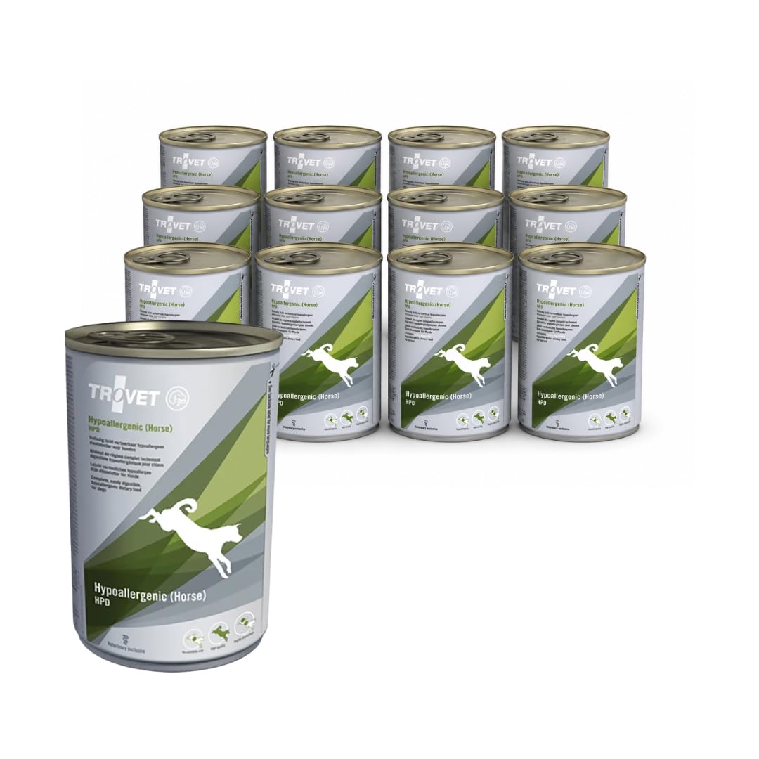 TROVET - Perro hipoalergénico HPD (caballo) - 1 lata de 400 g