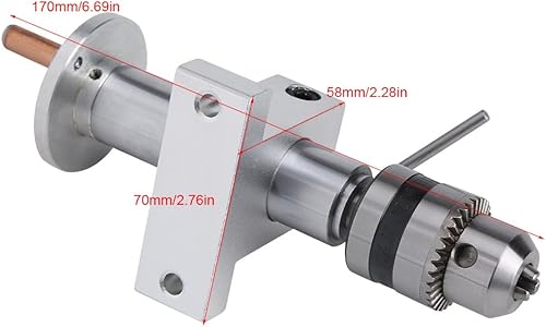 Miniatura 2 de Mini máquina de torno de doble rodamiento centro vivo, centro vivo preciso con llave para mini máquina de torno Torno Centro giratorio Herramienta