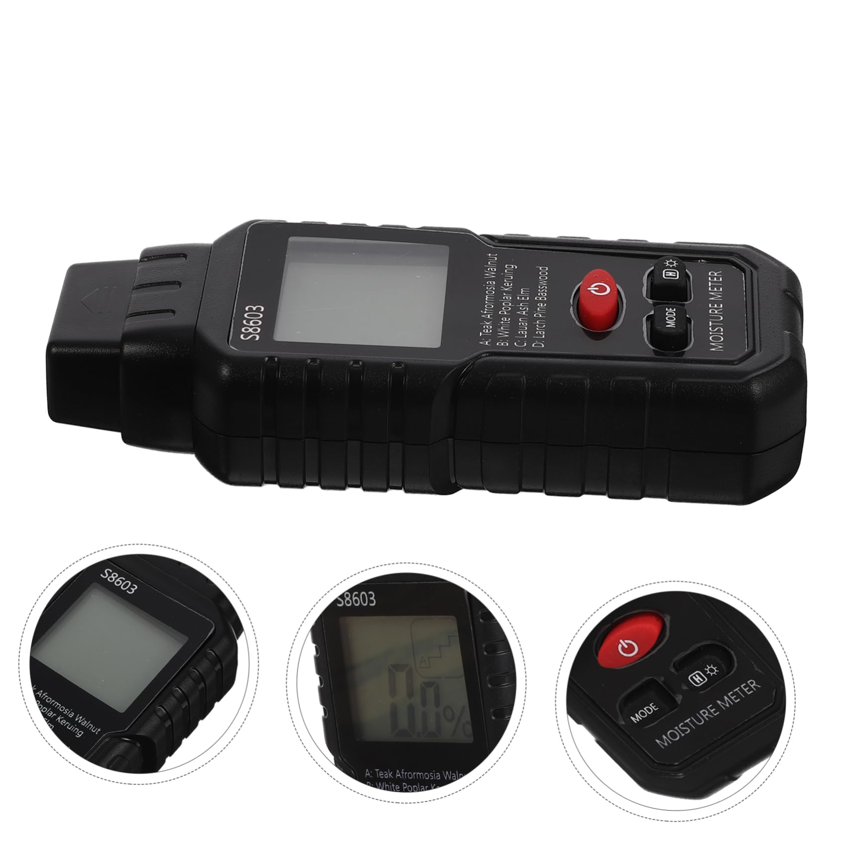 Tofficu Indoor Humidity Gauge Moisture Meter for Drywall Wood and Plants Pin-type Probes