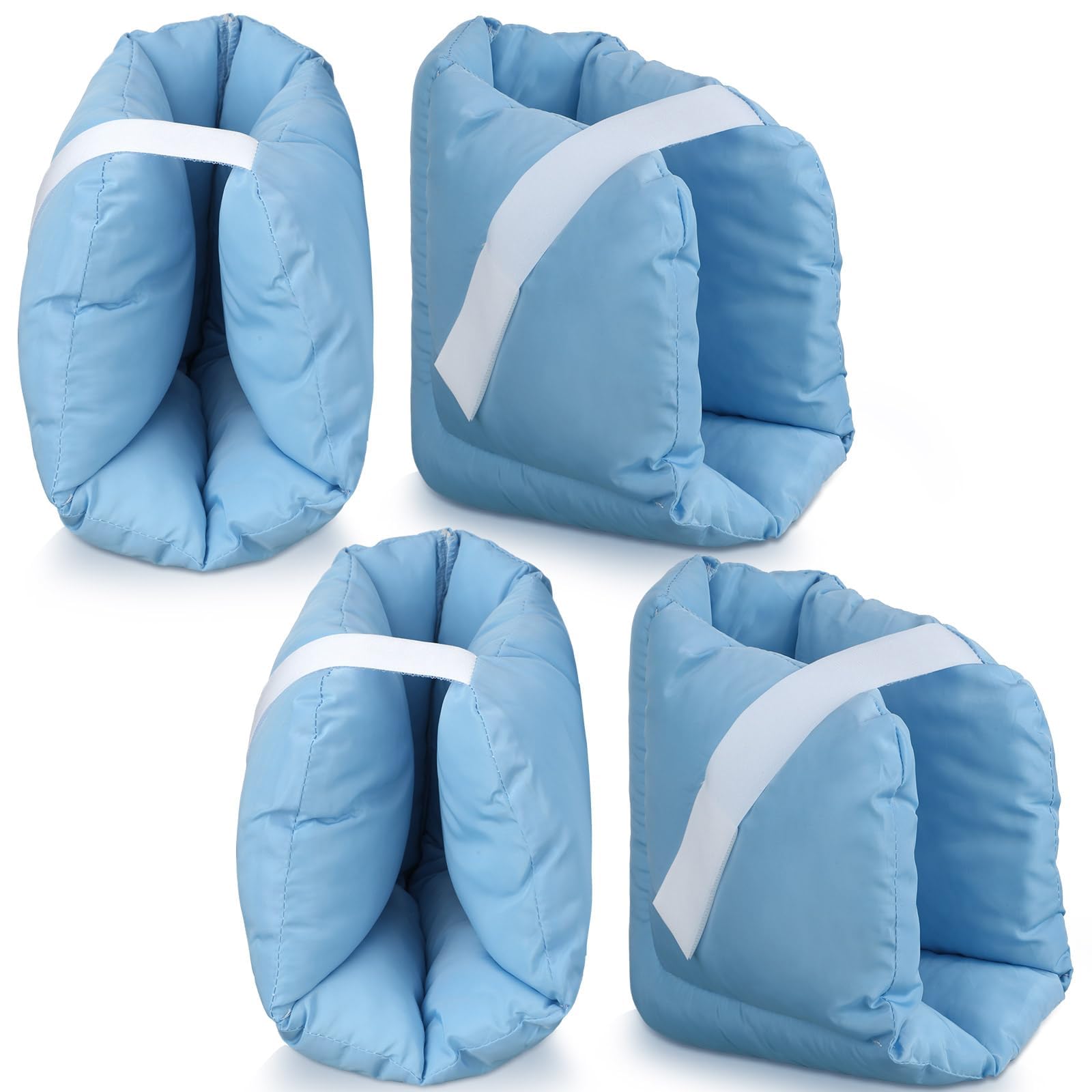 Almohada de Apoyo para los pies, Almohada Protectora para el talón para aliviar la presión del pie, Protectores del talón para úlceras por presión en la Cama (4 Piezas)