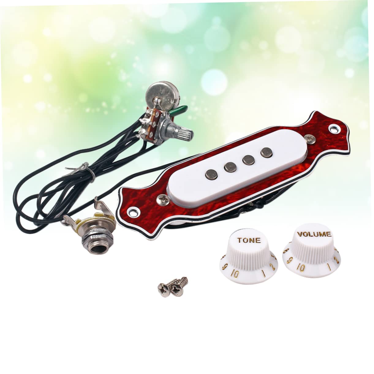 SHOWERORO 3pezzi Pickup Per Chitarra Acustica Corde Metallo e Magnete Sostituzione Per Chitarre Cassa Accessorio Musicale Con Elevata Permeabilità e Leggerezza