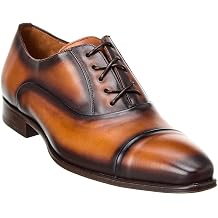 Mezlan Folded-Seam Leather Oxford, 10, Brown