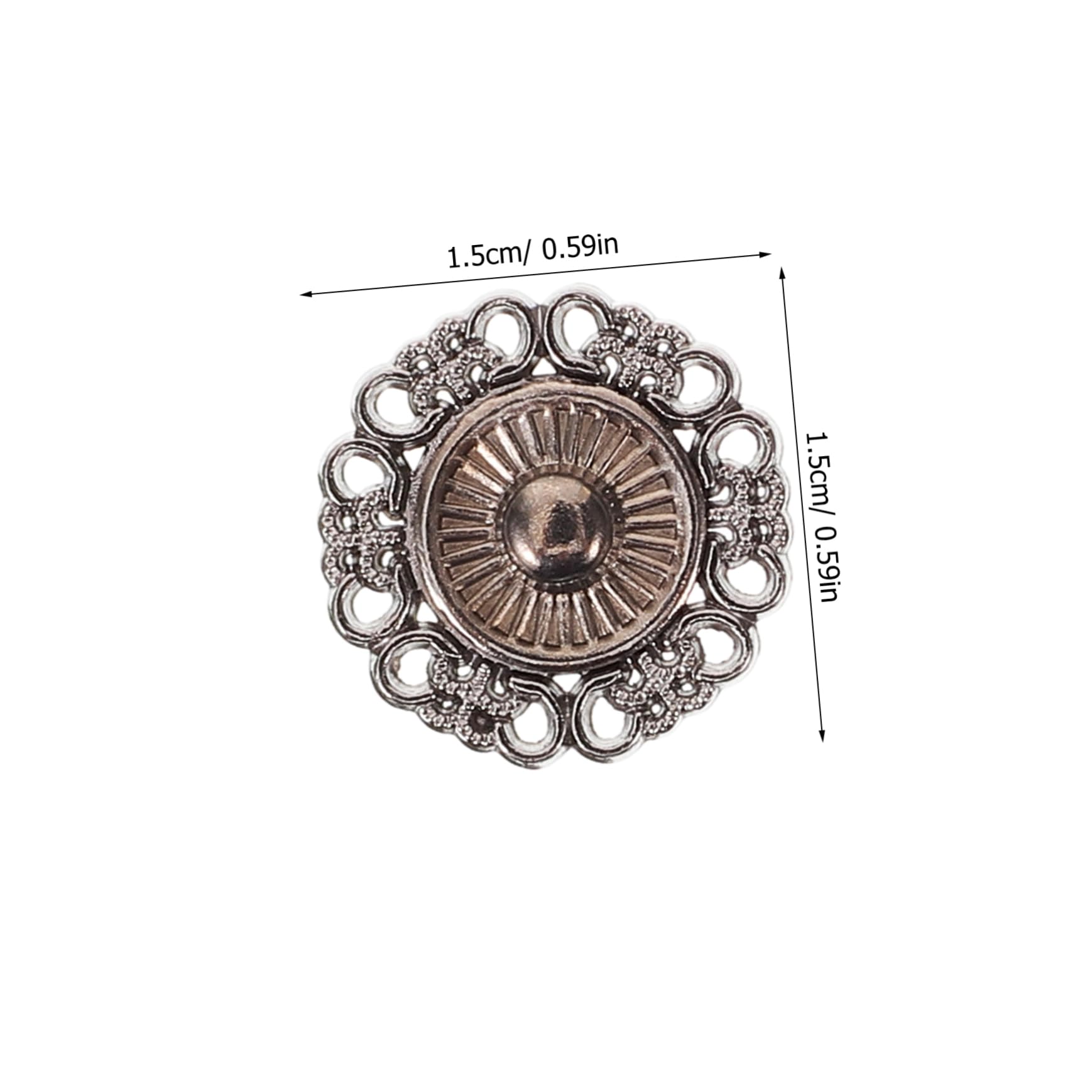 Lurrose 125piezas Botones Presión Metálicos Para Ropa Accesorios Versátiles Broches De Snap Para Abrigos Bolsos y Calzado Duraderos y Fáciles De Instalar