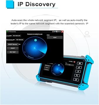 CCTVテストモニター Ipc テスター 5200c Plus CCTV デジタル Rj45 ネットワーク ケーブル Lan Cftv カメラ Vga モニター Ip POEIPC-1800ADH PLUS