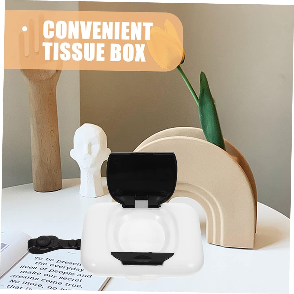 Cabilock 2Pcs Portable Baby Wipes Dispenser Refillable Travel Wipe Holder Case Waterproof Design for Diaper Bags On-the-Go Use for Babies and Outdoor Activities