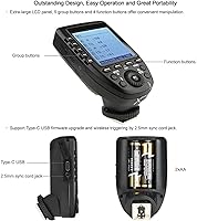 Vista 2 de Godox Disparador de flash inalámbrico Xpro-C TTL para Canon