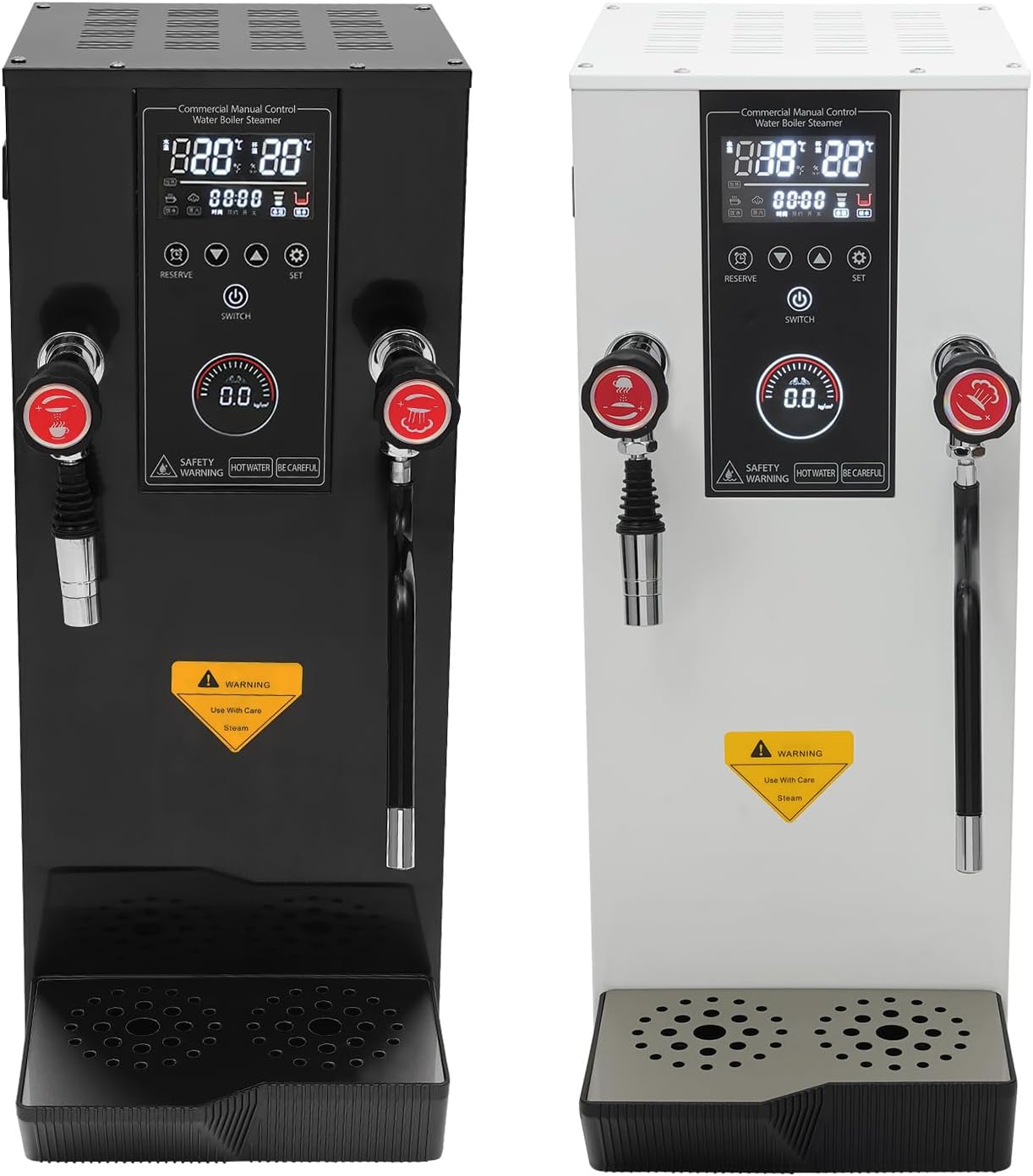 3000W Hot Water Dispenser & Boiler - 3.2Gal Large Capacity, Temp Control 140-212°F, 1-12H for Tea, Coffee & Milk - Commercial-Grade Hot Water Machine for Cafes, Bars & Restaurants (White)