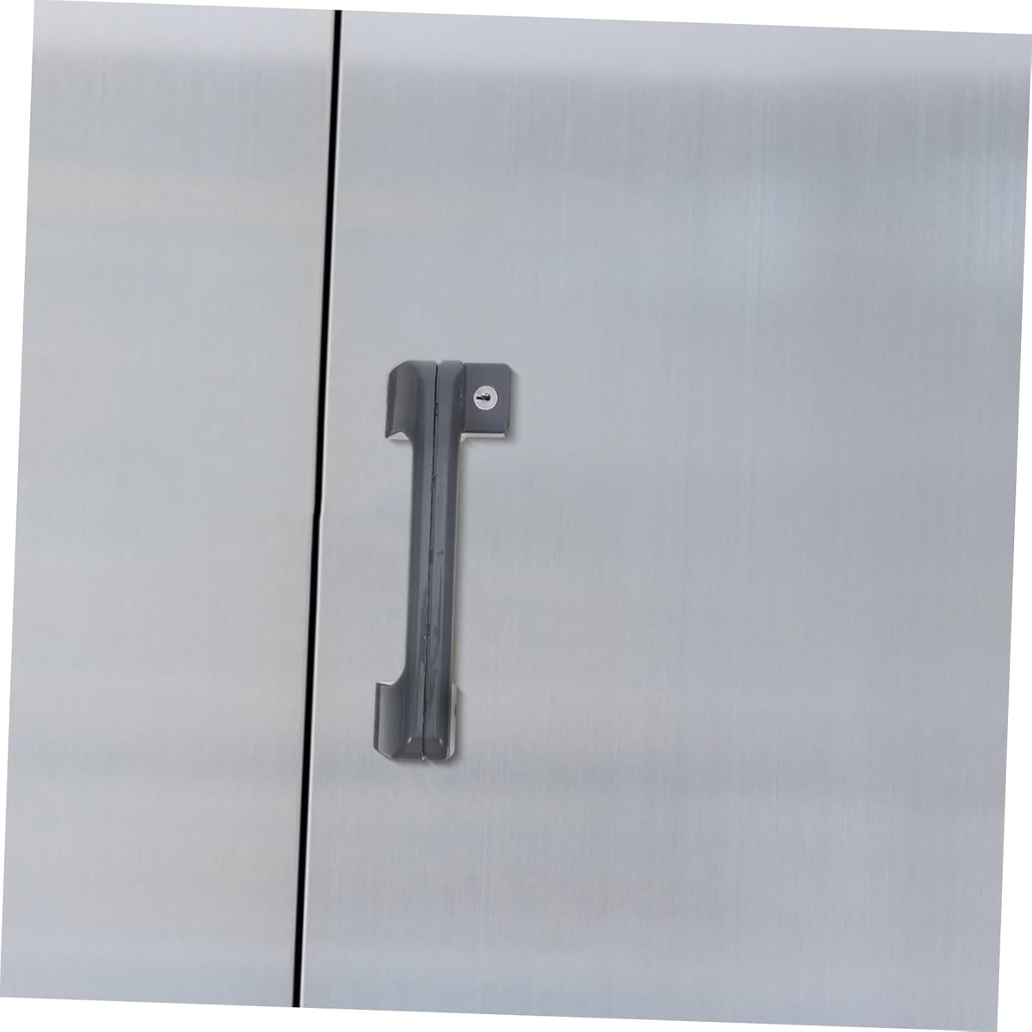 Freezer Door Handle Replacement 9.84-inch Gray Plastic Fridge Door Handle with Mounting Screws Spare Part for Commercial and Home Refrigerators