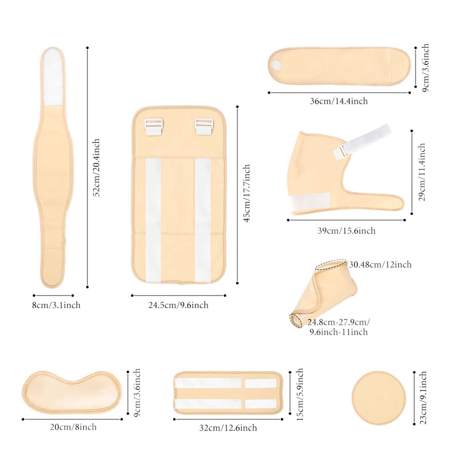 Rizinusöl Pack Wrap Collection 12 Stück Geschenkset Wasserdichtes Design Ganzkörperanwendung Stoff für Knie Ellbogen