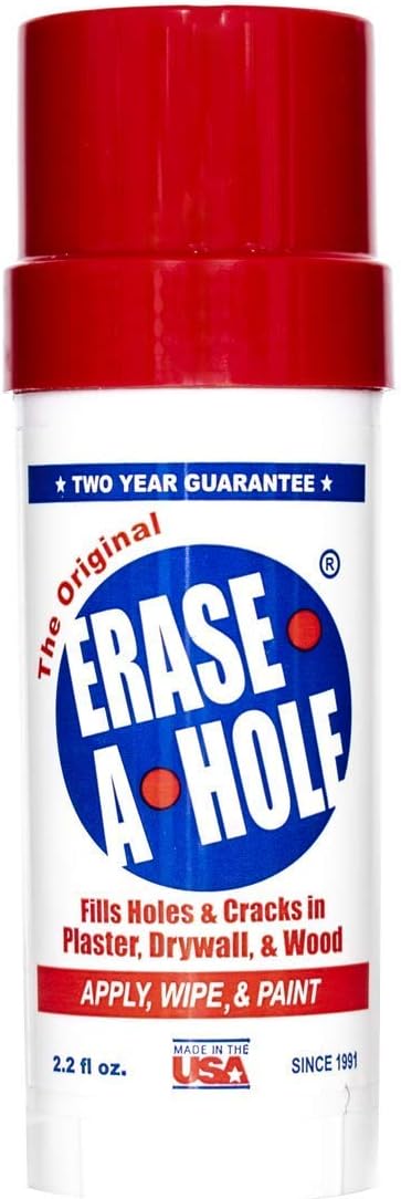 Erase-A-Hole The Original Drywall Repair Putty: A Quick & Easy Solution to Fill The Holes in Your Walls-Also Works on Wood & Plaster, 4.5oz (1) - Wall Surface Repair Products - 