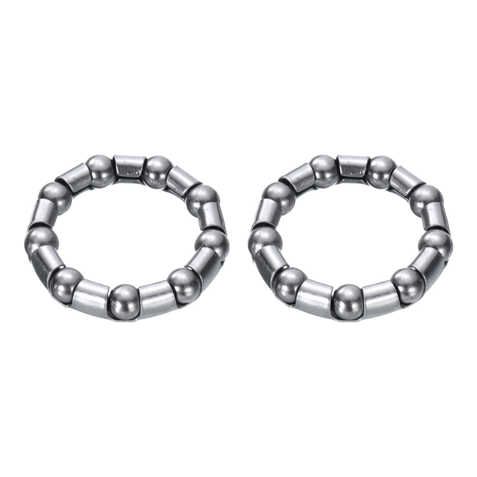 sourcing map Bicycle Crank Ball Bearing 2/7Inch (8mm) x 9 Balls, 12pcs Replacement Ball Bearings for Mountain Bottom Bracket Bearings Bike Wheel Frame Bearing Repair