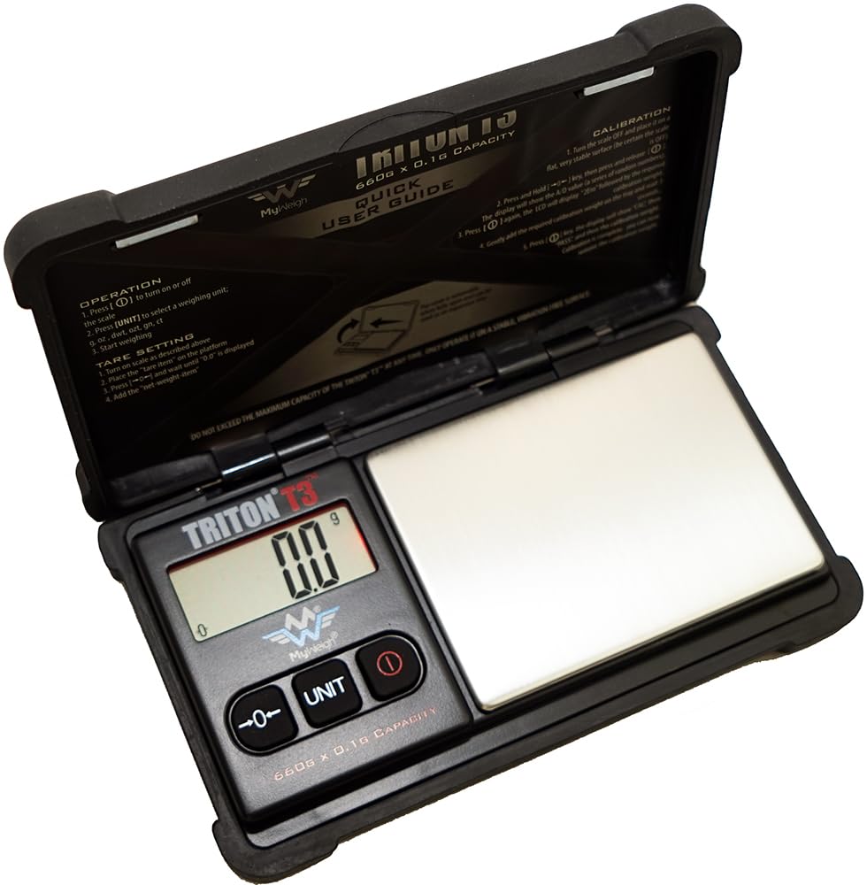 ® Bundle - MyWeigh T3-660 waga cyfrowa (660 x 0,1 g) + breloczek do kluczy HEADNMORE®