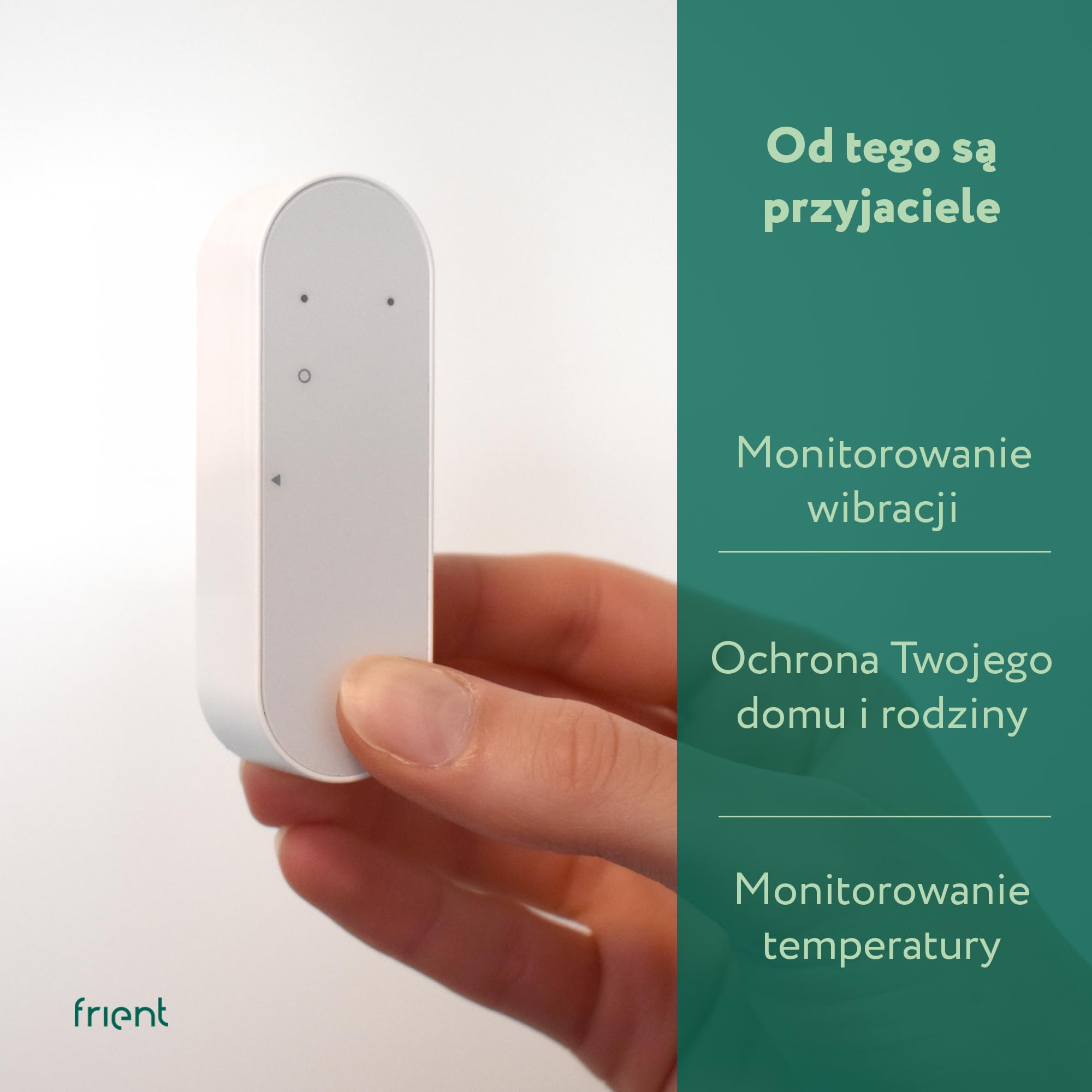 Czujnik Wibracji frient | Wykrywanie wibracji | Czujnik przechyłu | Ochrona domu | 15 predefiniowanych poziomów czułości | Czujnik temperatury | Zigbee | Działa z Homey i SmartThings