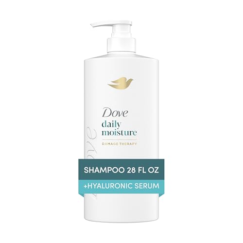 dove damage therapy shampoo daily moisture for dry hair with bio-protein care technology and hyaluronic serum 28 fl oz