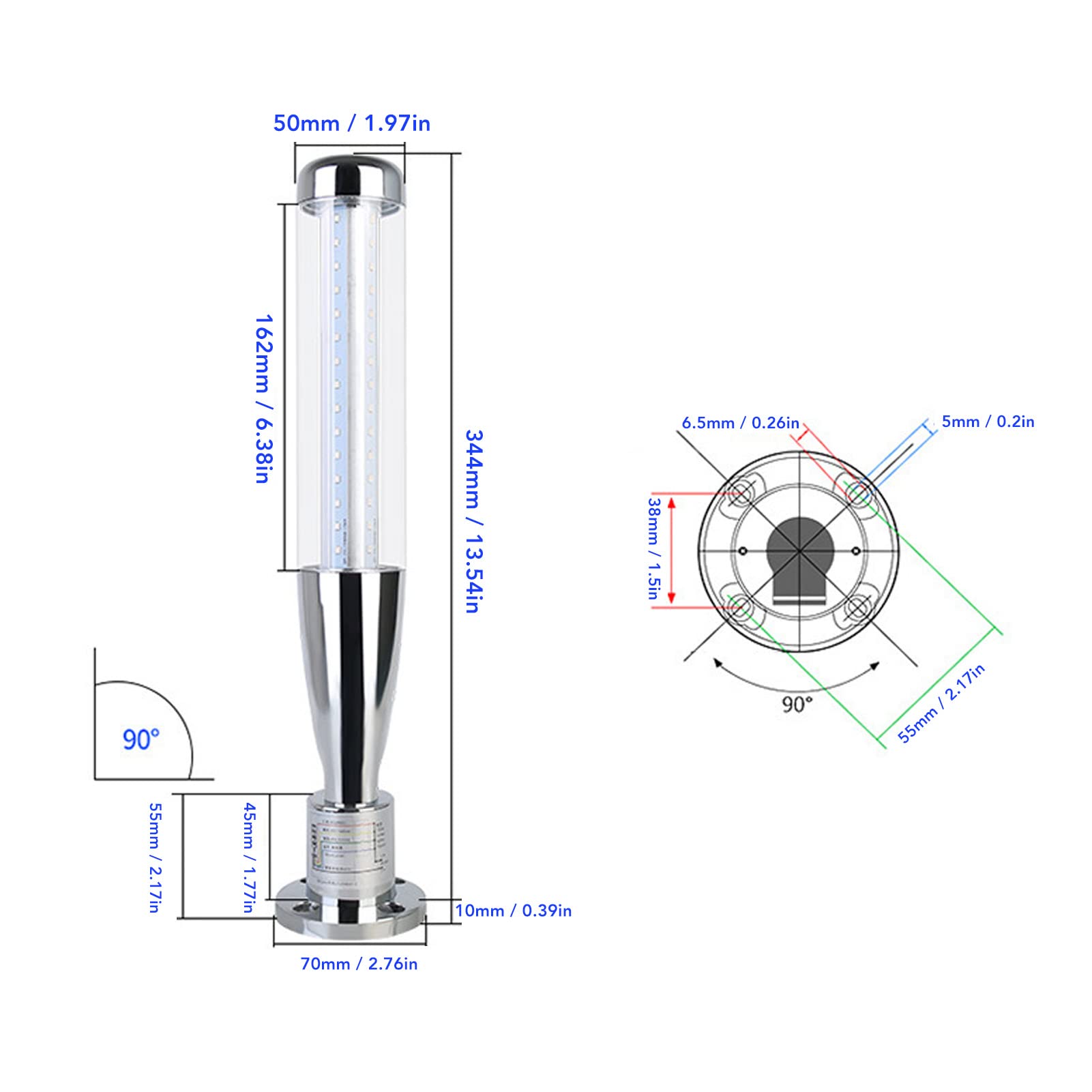 Mingzhe LED Signal Tower Stack Light Industrial Warning Summer Säule Lampe Steady Faltable 2 Schicht (12‑24VDC Universal Mingzhe LED Signal Tower Stack Light Industrial Warning Summer Säule Lampe Steady Faltable 2 Schicht (12‑24VDC Universal