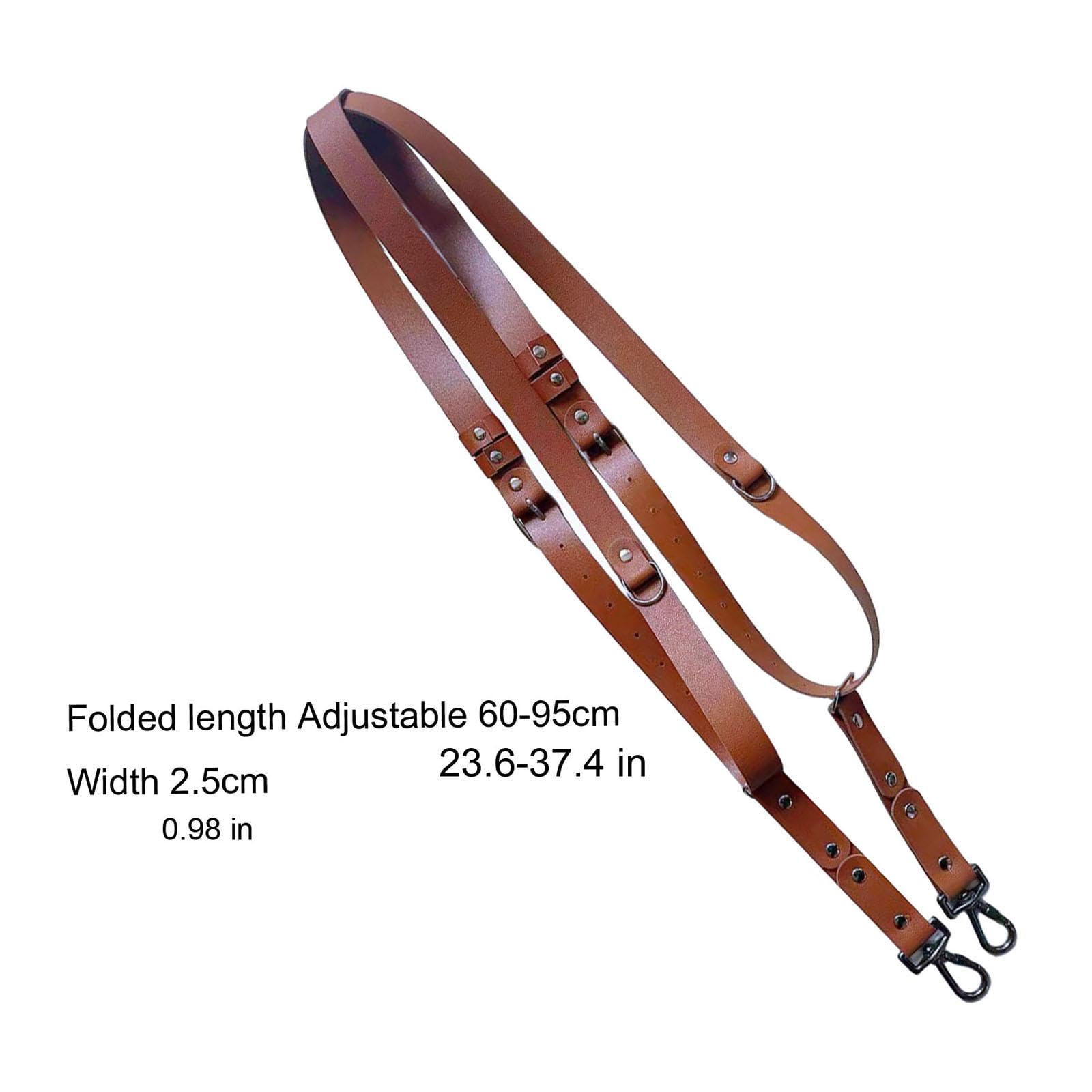 Camera Strap Regolabile in PU per Trasporto Sicuro di DSLR SLR Accessorio Leggero per Design Confortevole Adatto a Viaggi Uso Quotidian, Marrone