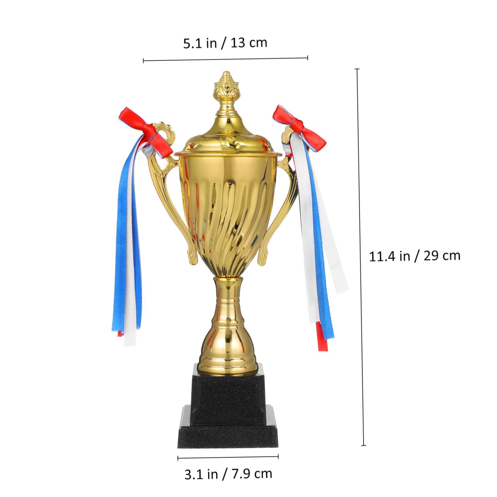 HANABASS Metal Construction Trophy Cup Ceremony Trophy Cup Versatile for Sports Corporate Awards Special Occasions