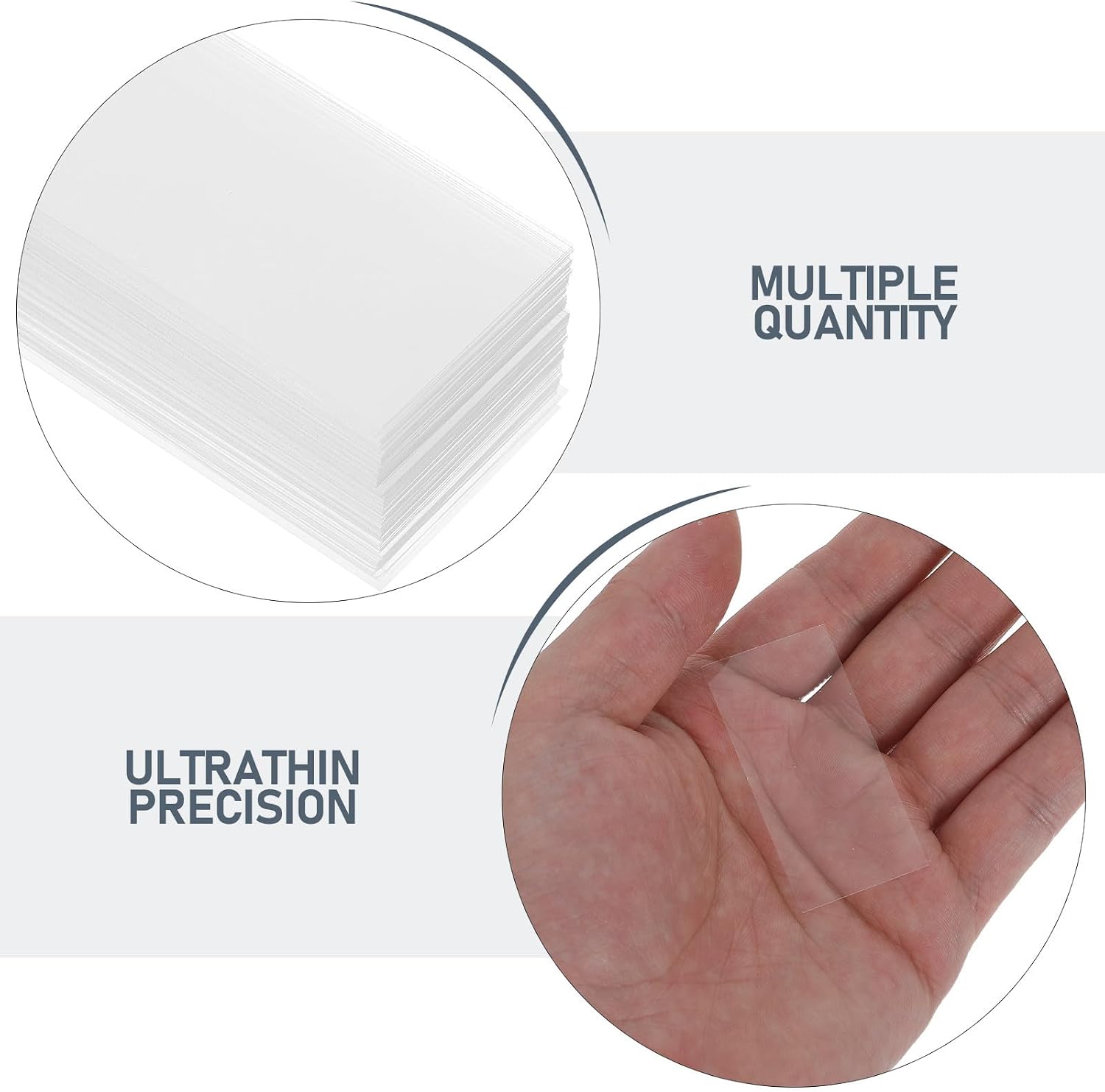 100Pcs Microscope Cover Slips: 50x24mm Microscope Glass Coverslips for Lab Slides - Clear Laboratory Cover Glass for Monocular and Binocular Science Experiment