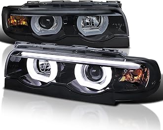 Spec-D Tuning LHP-E3895G-TM Chrome Projector Car Headlight (Housing Smoke Lens)