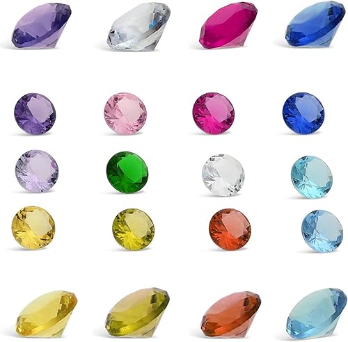 Miniatura 7 de RUBYCA Dijes flotantes de cristal de piedra natal de colores mezclados para medallón de memoria viva de 0.197 in 12