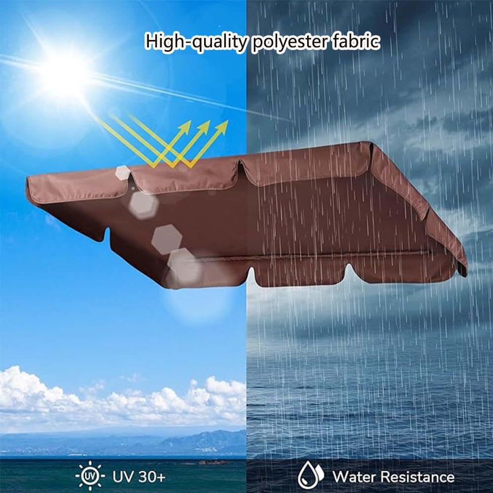 Generic Cubierta Balancín Toldo De Repuesto para Columpio De Jardín | Impermeable, Resistente Al Viento, Para Patio Al Aire Libre Para Columpio De 3 Plazas(Red,98x72.8in-249x185cm)
