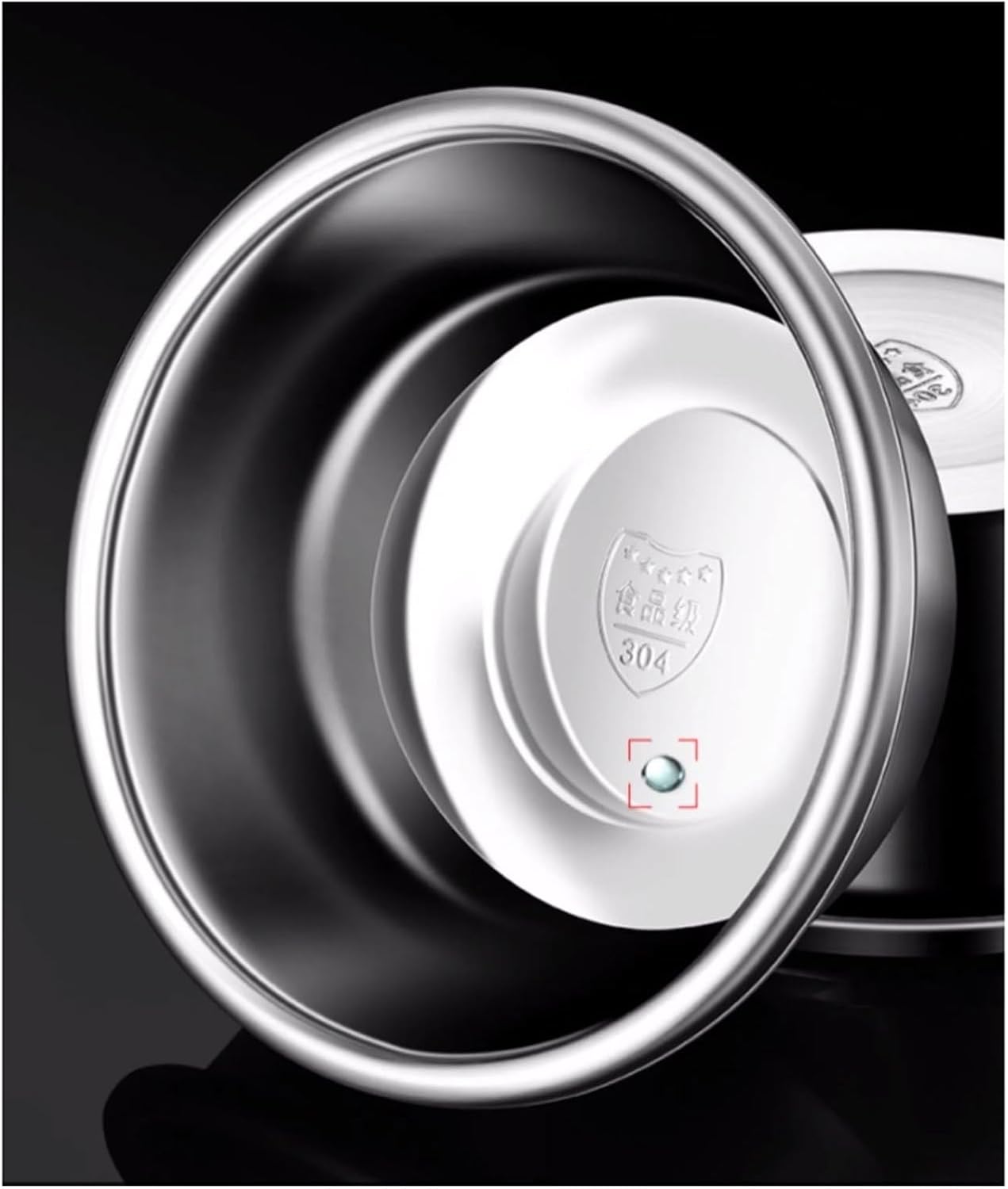 304 Stainless Steel Mixing Bowls Pots and Pans Cooking Baking Metal Nesting Storage Bowls Soup Bowls Barbecue Serving Trays 4 Piece Set，