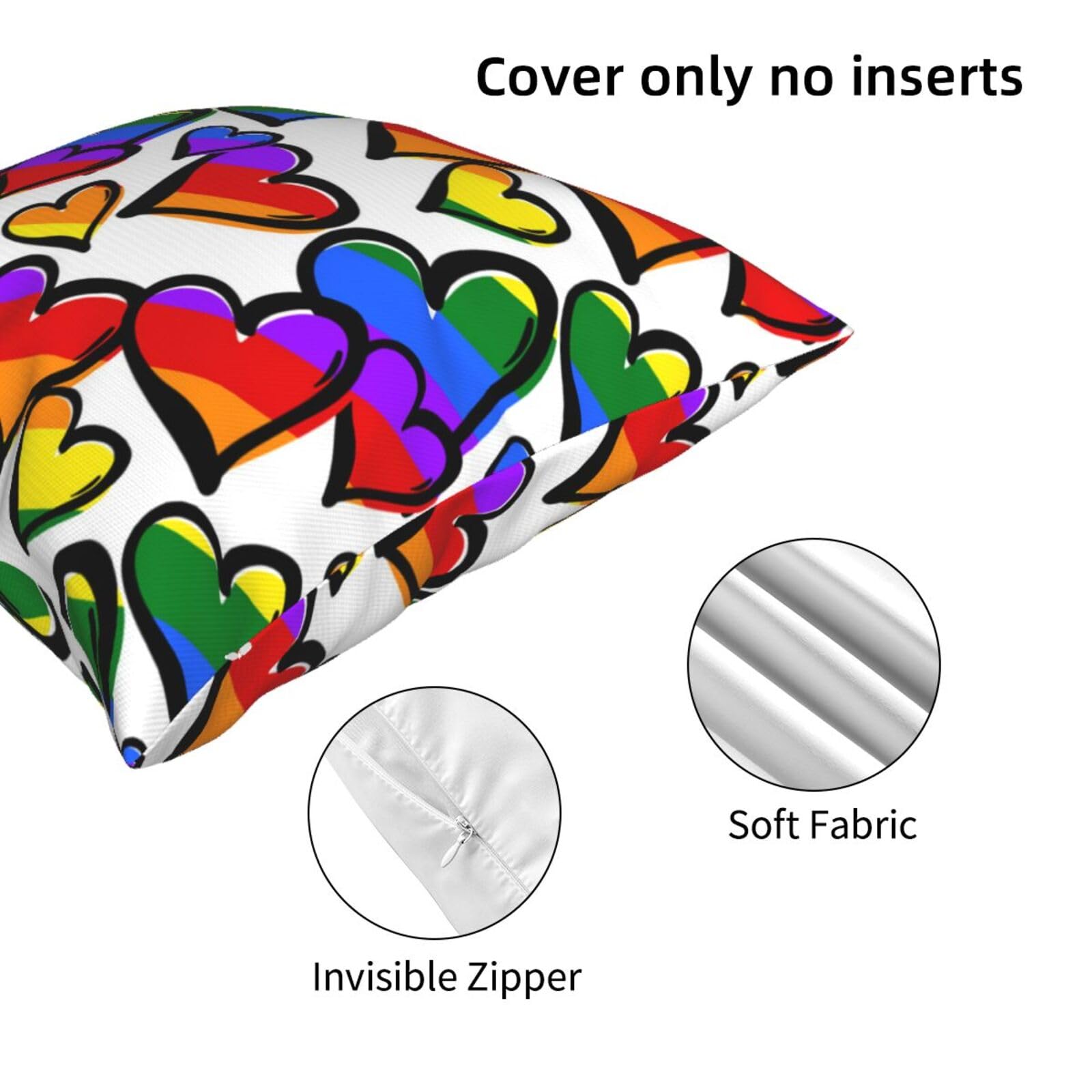Federa Per Cuscino Decorativa LGBTQ+ Arcobaleno – 50x70 Cm, Stampata Su Due Lati, Morbida Microfibra – Per Divano, Camera Da Letto - 5