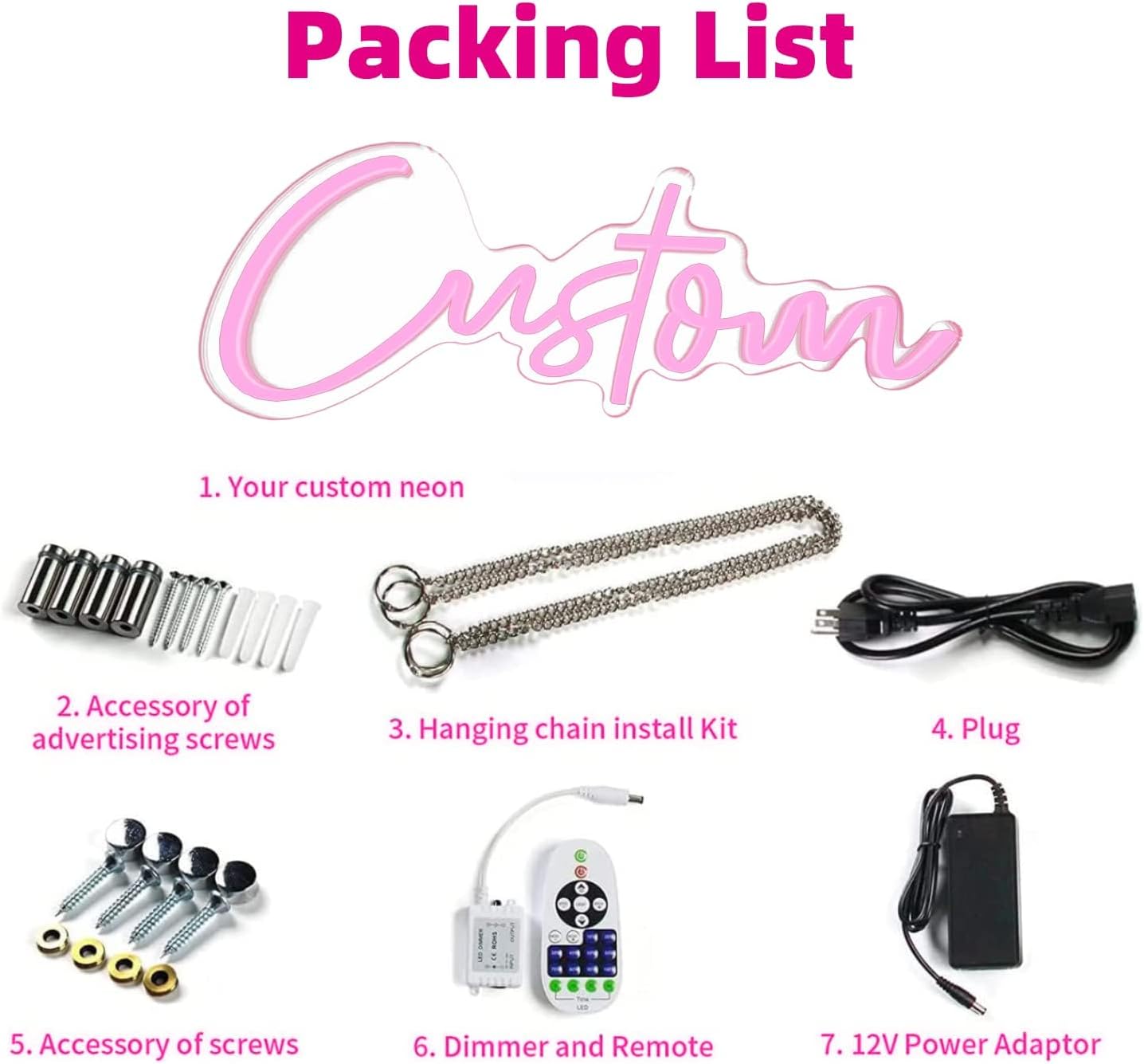 Custom Neon Signs for Wall Decor, CUSTOMNEON Personalized Neon Signs Customizable for Wedding Birthday Prom Party, Custom Neon Lights for Bedroom Bar Studio Beauty Salon Business Shop - Image 8